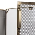 thumbnail image 4 of Modern Ember Aalto Heavy-Duty Steel Mesh Fireplace Screen with Dual Doors and Aged Brass Finish, 4 of 5