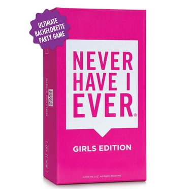 Never Have I Ever Bachelorette and Girls Edition Card Game, 224 Cards, Portable Fun