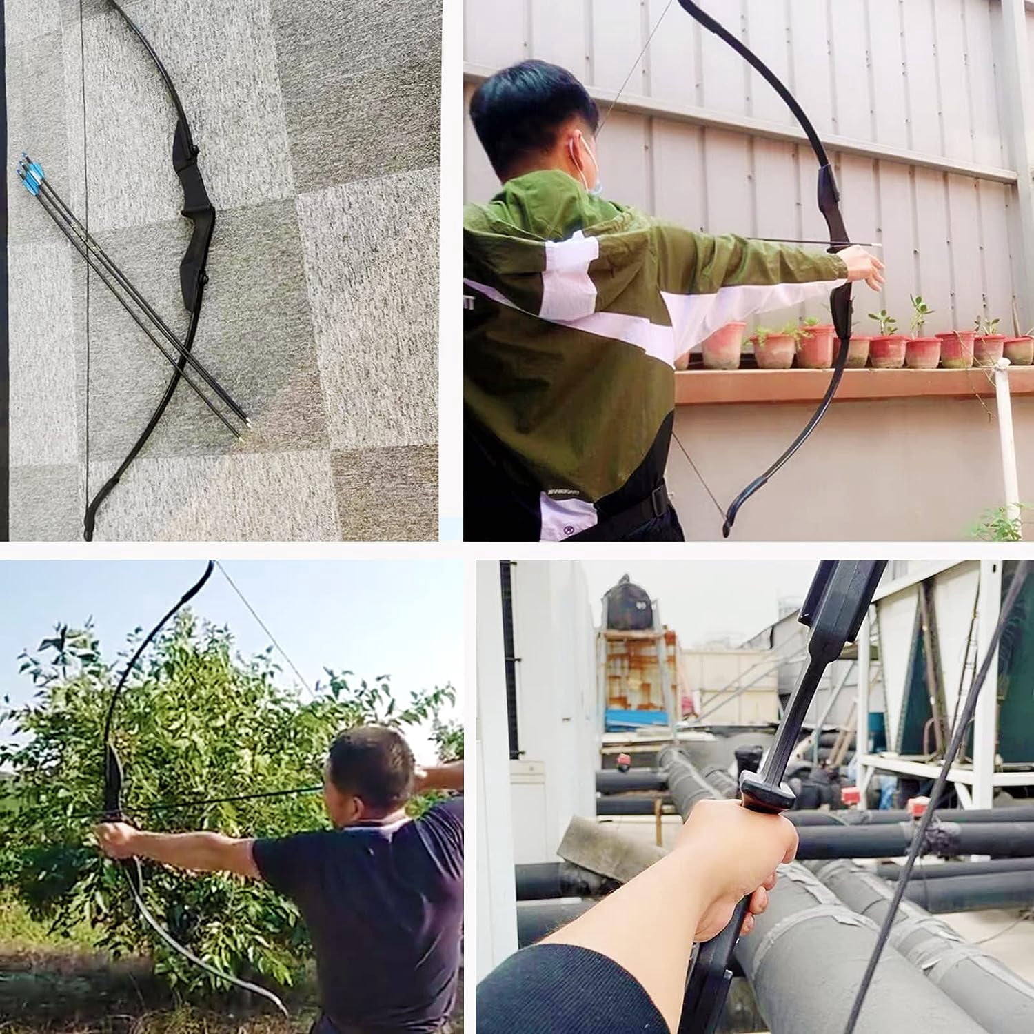 AMEYXGS Archery Sets Bow and Arrow Adult - Takedown Recurve Bows Beginner Outdoor Target Practice Hunting