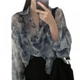 thumbnail image 2 of Spring And Summer Design Super Fairy Tie Dyed Long Sleeve Shirt Versatile Loose Sunscreen Shirt, 2 of 11