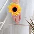 thumbnail image 5 of 2pcs Sunflower Wrist Corsage Wedding Wrist Corsage Yellow Hand Flowers Artificial Flowers Accessories for Bride Bridesmaid Festival Engagement Wedding Party Prom Suit Decorations, 5 of 9