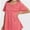 Fushia, variant on Women's Plus Size Flare Top - Casual Short Sleeve Loose Fit T-Shirt, Swing Style