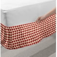 thumbnail image 2 of Valentine Bed Skirt, Vibrant Red Colored Heart Shapes Tile Pattern Romantic in Love Theme Design, Elastic Bedskirt Dust Ruffle Wrap Around for Bedding Decor, 4 Sizes, Ivory Dark Coral, by Ambesonne, 2 of 2