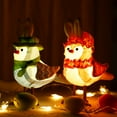thumbnail image 5 of LSLJS Easter Glowing Birds Ornaments, Easter Decorations, Cute Plush Birds Doll with Rabbit Ear, Couple Birds with LED Lights Romantic Love Inseparable Birds Gifts for Window Table Garden, 5 of 6