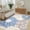 Blue, variant on Modern Floral Rug Boho Bedroom Carpet 3.3x5Ft, Chic Flower Design, for Living Room Rug Girls Kids Playroom Dining Room Dorm Office Farmhouse Decor, Nonslip Washable Mat, Indoor, Blue/White