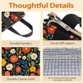 thumbnail image 4 of Pioneer Flower Floral Print Pattern Insulated Lunch Bag for Women & Adults,Large Portable Soft Cooler Lunch Bag,Thermal Food Storage Tote with Pearl Cotton,8.66L,8.75x5.75x9.5 Inch, 4 of 6