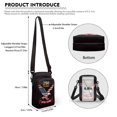 thumbnail image 6 of Chririnla American Flag Eagle Print Cell Phone Purse, 2 Layers Cross Body Side Case Polyester Adjustable Strap Crossbody Bag for Travel Shop, 6 of 10