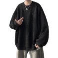 thumbnail image 1 of Camisa de manga larga para hombre, cuello redondo, Hip Hop, estilo extragrande, agradable a la piel, camisa sencilla de gran tamaño para hombre, para fiesta, Shcool Bar, 1 of 8
