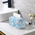 thumbnail image 5 of ZUXONGSY Shells Starfish Tissue Box Cover PU Leather Household Tissue Holder with Buttons Rectangular Tissue Box Cover Easy to Clean Tissue Box Holder for Table, Dresser, Countertop, 5 of 7