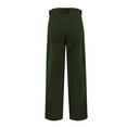 thumbnail image 6 of GXIPO Corduroy Pants Women Mid Waist Button Down Straight Leg Fall Work Trousers Trendy Casual Ankle Pants Green L, 6 of 8
