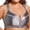 A-Grey69, variant on Womens Push Up Bras Front Closure Butterfly Lace Back Wireless Bralettes Padded Side Support Comfort Shaping Bra
