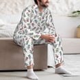 thumbnail image 7 of Daiia Milk Tea for Men's Long-Sleeved Pajama Set – Soft & Comfortable Sleepwear Button-Up Pajamas Cozy Lounge Wear-X-Large, 7 of 7