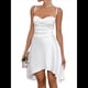 thumbnail image 1 of Vestido Minivestido con Corsé Fruncido para Mujer, con Tirantes Finos, Entallado y Acampanado, Fluido. M, 1 of 9