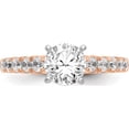 thumbnail image 4 of 14K Rose Gold 14Kr True Origin Lab Grown Diamond Vs/Si, D E F, Peg Set Engagement Ring (Size 7) Made In India rm2939e-051-rld, 4 of 5