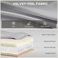 thumbnail image 4 of HOMCOM 3 Seater Sofa,  66.5" Velvet Upholstered Couch with 2 Pillows, Grey, 4 of 10