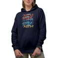 thumbnail image 2 of Mirrored Nurse Word, Nurses Week, Navy Blue Hooded Sweatshirt or Hoodie, XL, 2 of 5