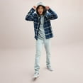 thumbnail image 2 of Men's Aeropostale Long Sleeve Plaid Hoodie Color: Cream Size: L, 2 of 4