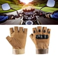 thumbnail image 3 of Guantes de ciclismo de medio dedo, antideslizantes, de silicona, transpirables, con velcro, para ciclismo de montaña, para protección al aire libre, color caqui, XL, 3 of 10