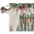 thumbnail image 3 of Christmas Western Kitchen Curtains and Valances Set, Rod Pocket Curtains Tier Farmhouse Window Curtains 24 Inch Length, Cowboy Boots Leaves Flowers Farmhouse 3 Piece Kitchen Curtains Set, 3 of 6