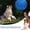 Blue, variant on 18 Inch Extra Large Inflatable Dog Ball, Tear Resistant Durable Play Ball with Handle Cover & Free Air Pump, Interactive Outdoor Exercise Toy for Medium Large Dogs