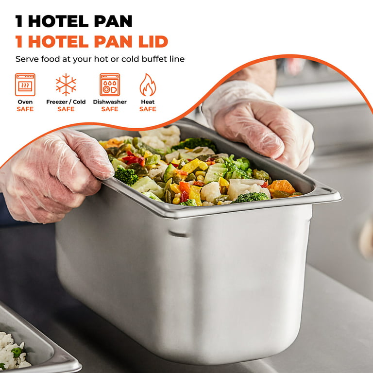ServSense Small Stainless Steel Hotel Pan Organizer for 1/3 and 1