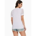 thumbnail image 7 of Women's V Neck Tops Puff Sleeve with Swiss Dot T-Shirts Summer Casual Loose Tshirts, 7 of 7