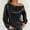 Black, variant on ZZwxWA Elegant Off The Shoulder Satin Blouse for Women Casual Drawstring Side Tees Long Sleeve Silk Business Office Shirts
