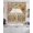 Light Beige Light Yellow, variant on Vintage Daisy Floral Swag Kitchen Curtains Sets for Windows 24 Inch Length, Spring Flowers Botanical Leaves Rustic Short Window Curtain Swags Valances and Tiers 3 Piece Set for Cafe/Dining Room