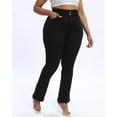 thumbnail image 5 of Gocolloa Plus Size Jeans Bootcut Stretchy for Women High Waisted Modern Curvy Flare Trouser Jean Black 18W, 5 of 6