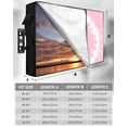 thumbnail image 7 of Outdoor TV Cover 70 to 75 Inch Weatherproof, Abstract Explosion Tie Dye Waterproof TV Screen Protector for Outside Decor with Zipper and Pocket 68"L x 42"H , Pink White, 7 of 7