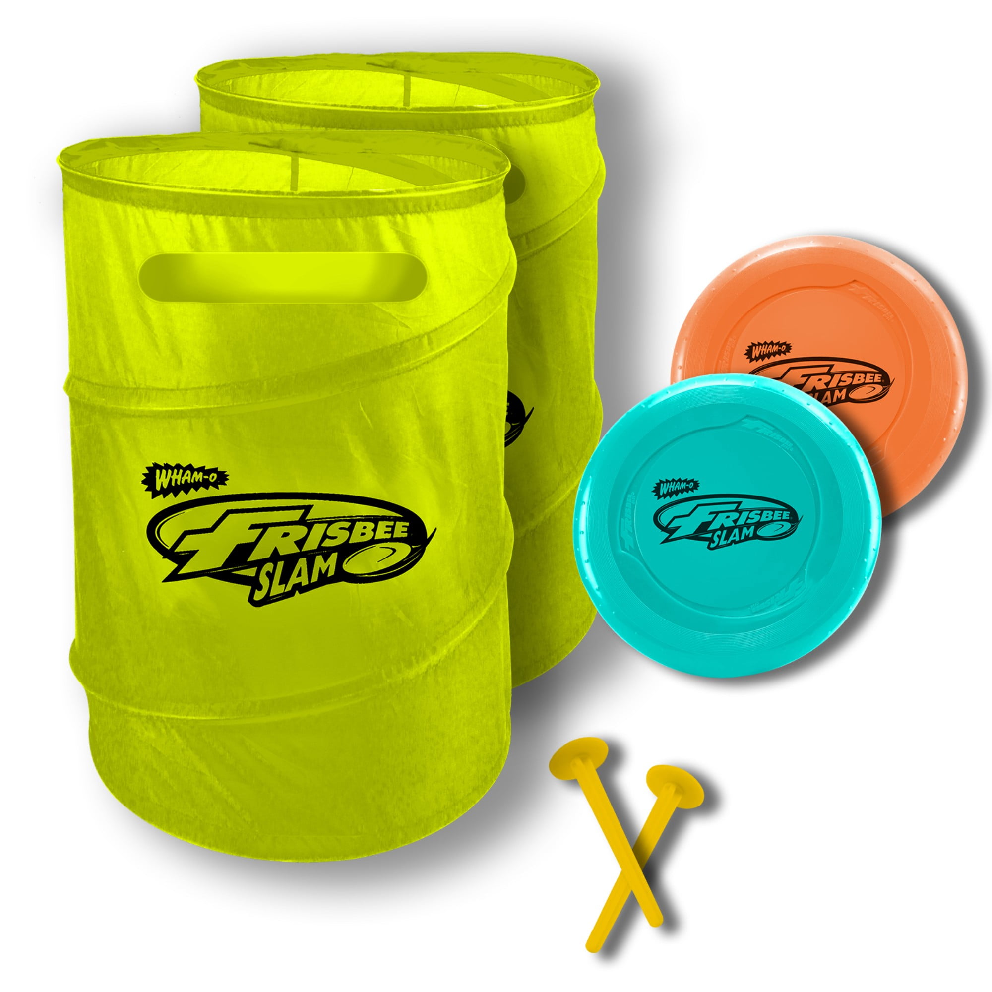 Collapsible Two Durable Weather Resistant Material- Includes 2 Pop-Up Targets and 2 Disc Set Frisbee Wham-O Slam Outdoor Game