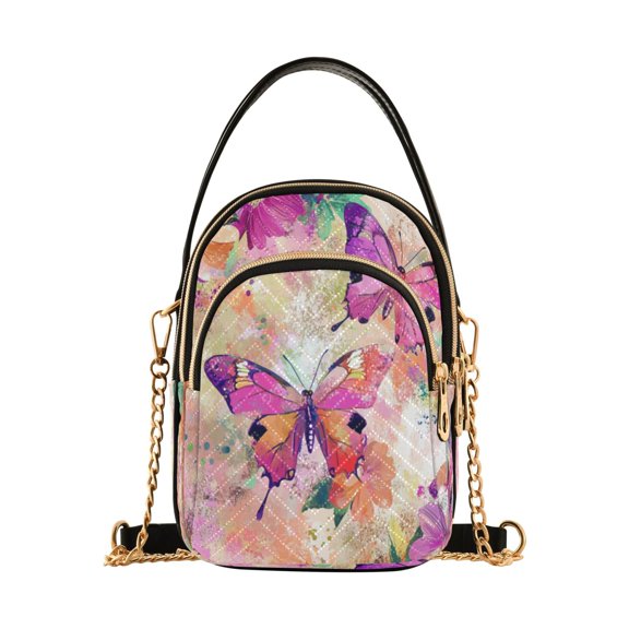 DIXRUYEE Cross Body Fashion Shoulder Waist Purse Bags Butterfly Ballet in A Floral Dream Pocket Handbags