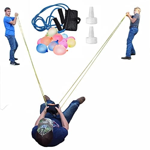 JANADIO Lanzador de Globos de Agua 500 Yardas de Largo Range,3 Hombre Slingshot con 500 Gl JANADIO JANADIO