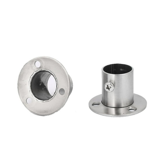 Uxcell 1" Pipe Dia Metal Wardrobe Rail Brackets Support, 2 Pack