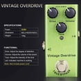 thumbnail image 1 of Mini Overdrive Electric Guitar Effects Pedal Overdrive Volume Tone Knob Effect Pedals With Steel Metal Shell, 1 of 9