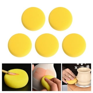 12pcs Craft Round Paint Sponges, 3inch Yellow Watercolors Synthetic  Painting Foam Sponges, Pottery Clay Sponges for Ceramics Face Painting Art  Crafts