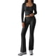 thumbnail image 2 of Conjuntos de Salón para Mujer, Conjuntos Casuales Y2K de 2 Piezas, Tops Cortos de Corta, Pantalones Acampanados con Pliegues y Chándales. Gris Oscuro L, 2 of 9