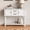 White, variant on ZOSQUARE 42" Black Console Table with 2 Drawers and Cabinets, Farmhouse Entryway Table with Turned Legs and Bottom Shelf, Vintage Sofa Table for Living Room
