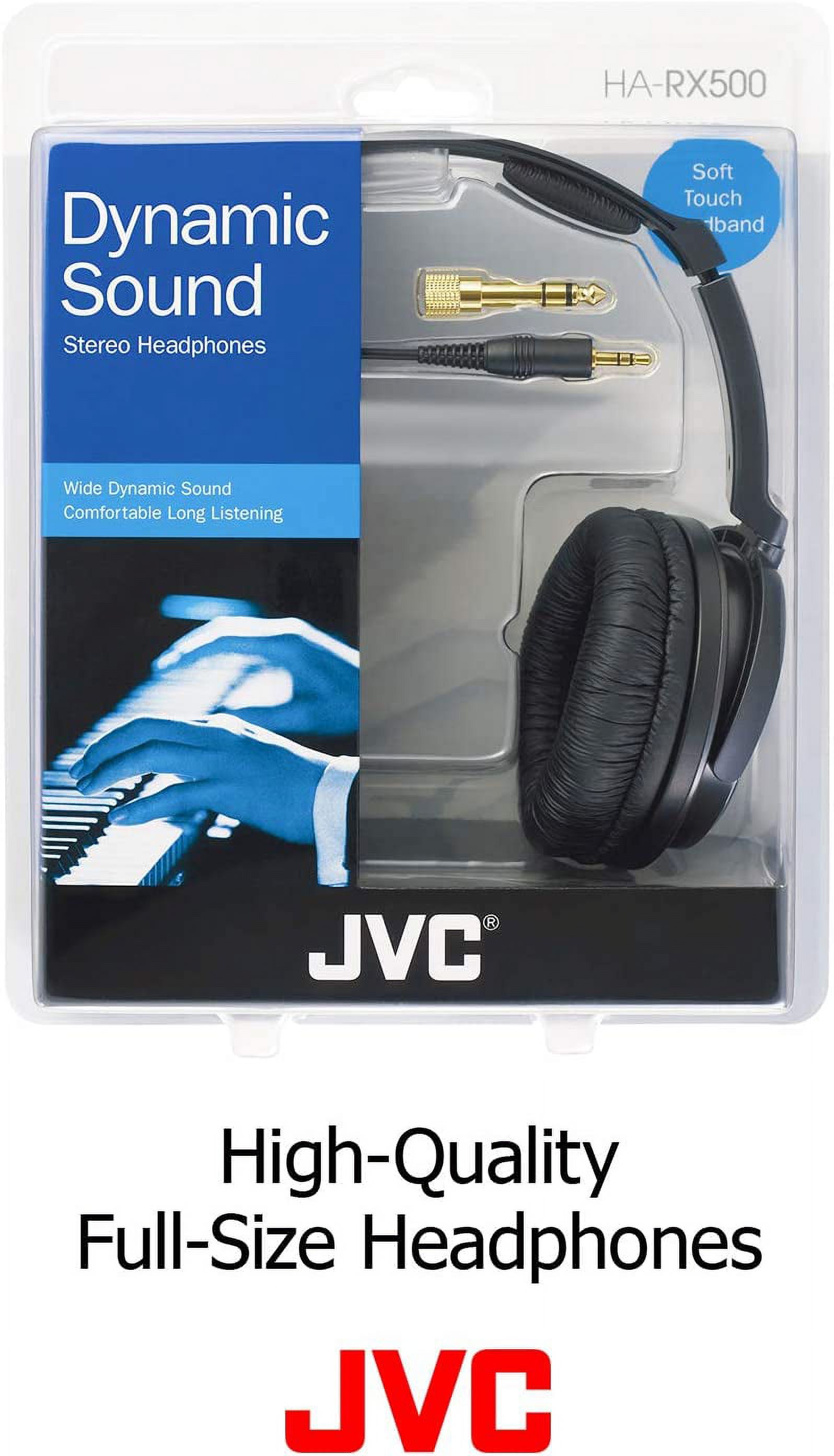JVC Noise-Canceling On-Ear Headphones, Gray, HARX500 - image 6 of 8