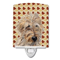 Golden Doodle 2 Fall Leaves Ceramic Night Light