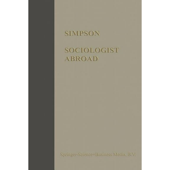 Sociologist Abroad, (Paperback)
