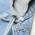 thumbnail image 6 of Women Lapel Loose Blouse Fashion Loose Denim Waist Coat Sleeveless Vest Button Hooded Detachable Coat Coat for Ladies Long Vests for Ladies Suite Vest for Women Women Light Weight down Jacket Heat, 6 of 8