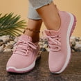 thumbnail image 6 of Womens Sneakers Antislip Slip on Woven Mesh Nursing Shoes Casual Lace up Lightweight Tennis Walking Shoes Pink Size 7.5, 6 of 8