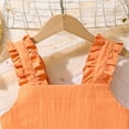 thumbnail image 6 of NAISIBABY Girls 2-Piece Sets, Ruffled Tank Tops Plaid Pleated Skirts Summer Casual Cute Outfits Orange 12-13T, 6 of 9