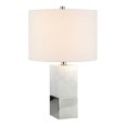 thumbnail image 3 of Henn&Hart 13" Marble/Polished Nickel Marble/Metal/Fabric Table Lamp, 3 of 9