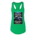 thumbnail image 2 of Ford Truck Parking Only Sign Gift for Owners of Ford Trucks | Womens Cars and Trucks Jersey Racerback Tank Top, Kelly, Large, 2 of 3