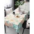 thumbnail image 2 of Beach Coastal Rectangle Tablecloth, Summer Coral Starfish Nautical Ocean Vintage Waterproof & StainResistant Tablecloth, Washable Oil-proof Table Cover for Dining/Party/Wedding/Buffet 54x108 In, 2 of 9