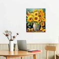 thumbnail image 2 of JRXY  Sunflowers Canvas Wall Art Prints Yellow Flowers Home Wall Decor for Bedroom Living Room Farmhouse Floral Wall Art Pictures 12x16 in, 2 of 4