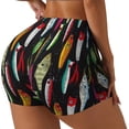 thumbnail image 2 of Kdxio Colorful Fishing Lures Print Workout Shorts for Women Seamless Soft Smooth Gym Yoga Scrunch Active Shorts, 2 of 5