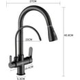 Pull Out Kitchen Faucet, Drinking Water Faucet, Brass Double Handle